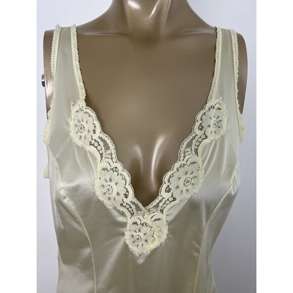 Vintage Vassarette Women's 36 Yellow Nylon Romper Teddy Lingerie - Picture 2 of 11